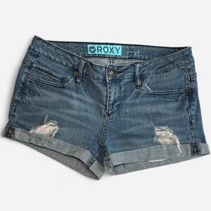 ROXY Women’s Size 9 Denim Shorts Blue Casual Summer